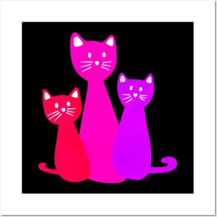 Pink Cats Posters and Art